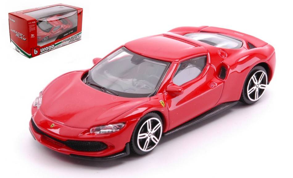 SCALE MODEL COMPATIBLE WITH FERRARI 296 GTB RED 1:43 BURAGO BU36055R