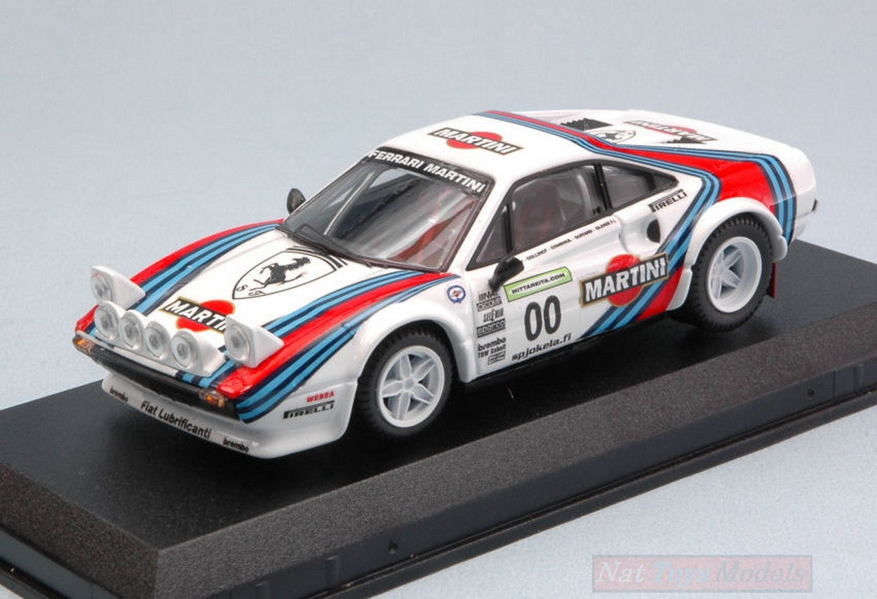 SCALE MODEL COMPATIBLE WITH FERRARI 308 GTB MARTINI N.00 FINLAND 2009 TEAM MAKELA 1:43 BEST MODEL BT9569