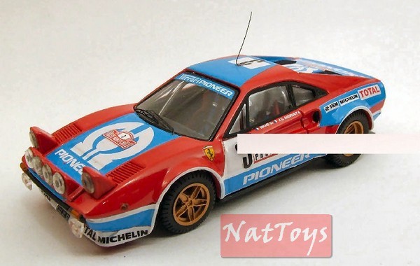 SCALE MODEL COMPATIBLE WITH FERRARI 308 GTB N.3 ACCIDENT MONTE CARLO 1982 ANDRUET-BICHE 1:43 BEST BT9363