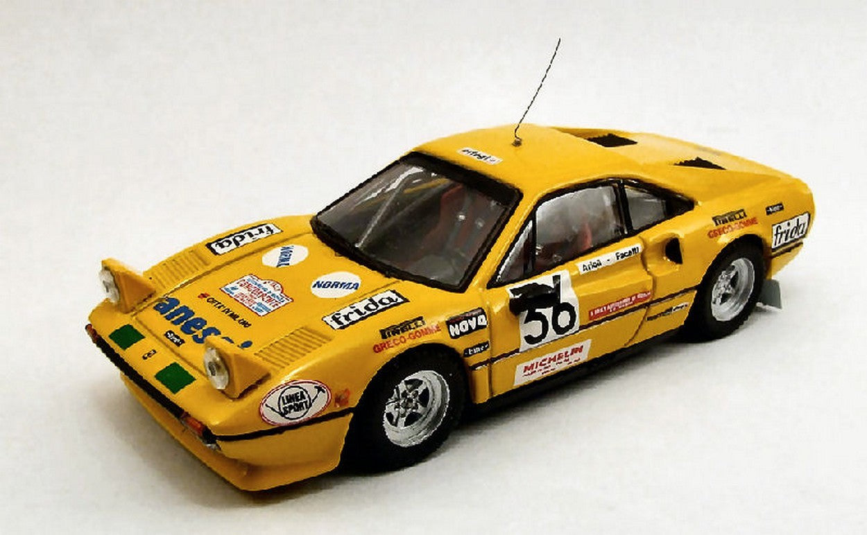 SCALE MODEL COMPATIBLE WITH FERRARI 308 GTB N.36 RALLY AUTODROMO MONZA 1983 FACETTI-ARTIOLI 1:43 BEST MODEL BT9368