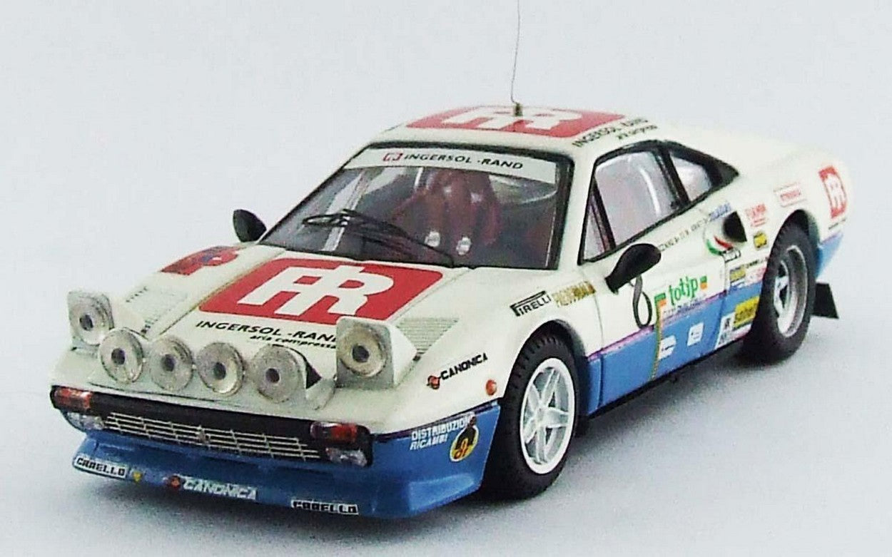SCALE MODEL COMPATIBLE WITH FERRARI 308 GTB N.8 6th RALLY ELBA 1984 F.ORMEZZANO-M.AMATI 1:43 BEST MODEL BT9218