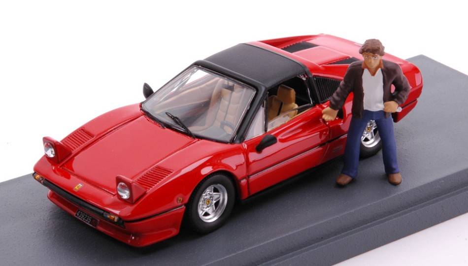 SCALE MODEL COMPATIBLE WITH FERRARI 308 GTS PERSONAL CAR VILLENEUVE 1977 WITH FIGURE 1:43 BEST MODEL BT9848P