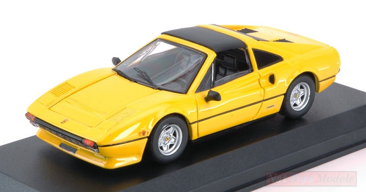 SCALE MODEL COMPATIBLE WITH FERRARI 308 GTSi FOUR VALVE 1981 YELLOW 1:43 BEST MODEL BT9758