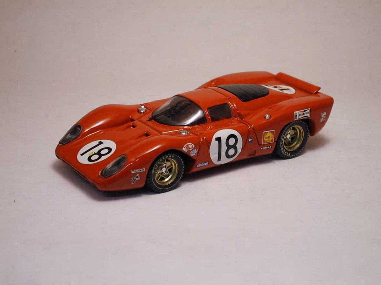 SCALE MODEL COMPATIBLE WITH FERRARI 312 P COUPE N.18 19th LM 1969 RODRIGUEZ-PIPER 1:43 BEST BT9143