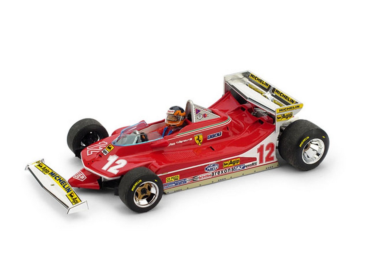 SCALE MODEL COMPATIBLE WITH FERRARI 312 T4 G.VILLENEUVE 1979 N.12 RETIRED MONACO GP + DRIVER 1:43 BRUMM BM0514CH