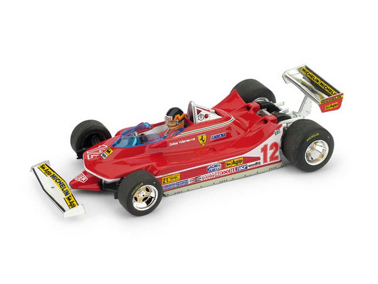 SCALE MODEL COMPATIBLE WITH FERRARI 312 T4 G.VILLENEUVE 1979 N.12 WINNER USA WEST GP W/PILOTE 1:43 BRUMM BM0578CH