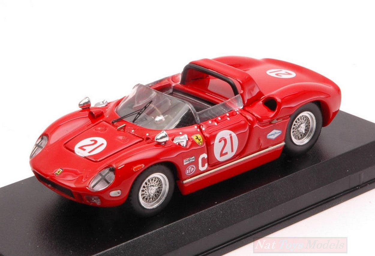 SCALE MODEL COMPATIBLE WITH FERRARI 330 P N.21 10th 500 MIL.ROAD AMER.1967 W.COOPER-D.DREXLER 1:43 ART MODEL AM0368