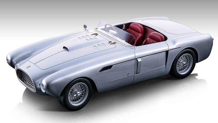 SCALE MODEL COMPATIBLE WITH FERRARI 340 MEXICO SPYDER 1953 MET.SILVER 1:18 TECNOMODEL TMD18212D