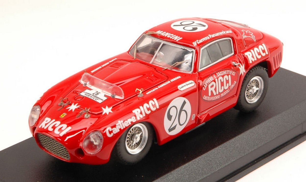 SCALE MODEL COMPATIBLE WITH FERRARI 375 MM N.26 4th CARRERA PANAMERICANA 1953 SERENA-MANCINI 1:43 ART MODEL AM0282