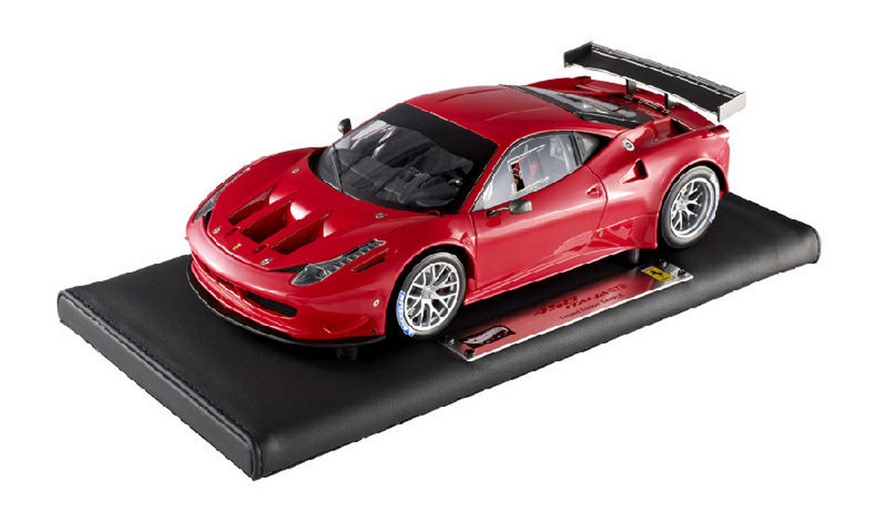 SCALE MODEL COMPATIBLE WITH FERRARI 458 ITALIA GT2 PRESENTATION VERSION RED 1:18 HOT WHEELS HWX5491