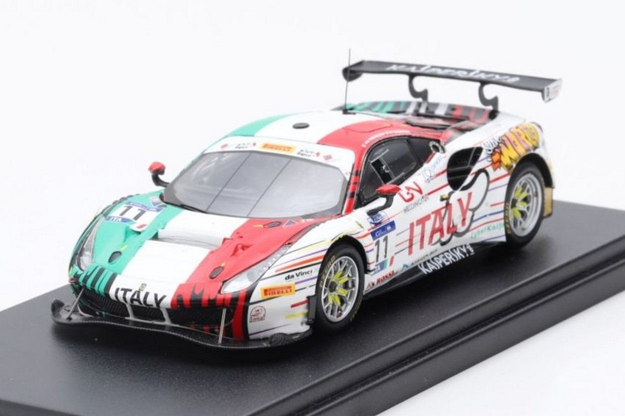 SCALE MODEL COMPATIBLE WITH FERRARI 488 GT3 N.11 6th NATIONS CUP BAHR.2018 PERAZZINI-CRESSONI 1:43 LOOKSMART LSRC065