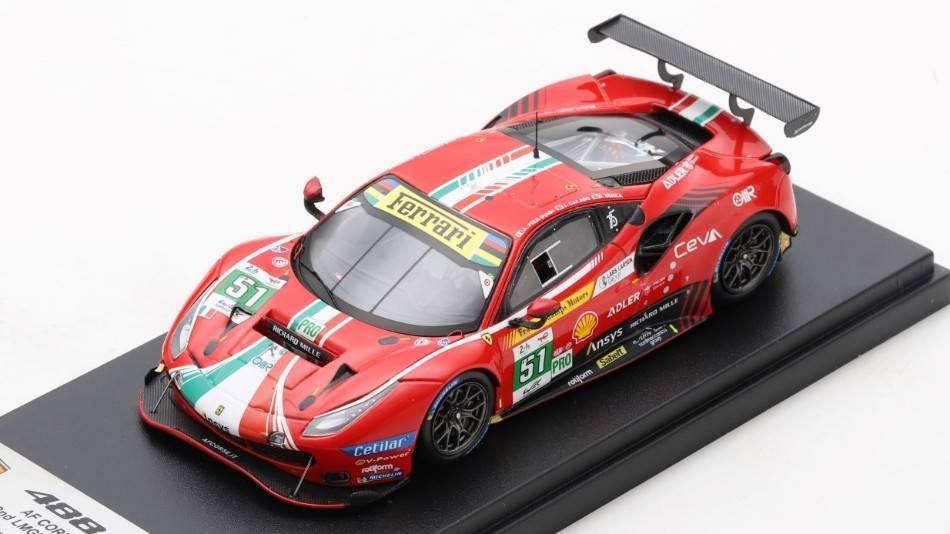 SCALE MODEL COMPATIBLE WITH FERRARI 488 GTE EVO AF CORSE N.51 2nd LMGTE 2022 P.GUIDI/CAL./SERRA 1:43 LOOKSMART LSLM139