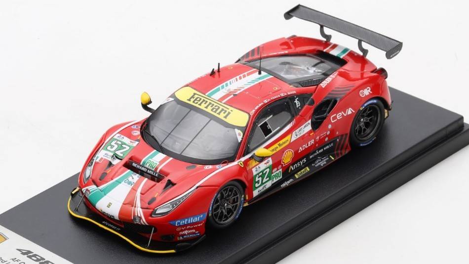 SCALE MODEL COMPATIBLE WITH FERRARI 488 GTE EVO AF CORSE N.52 3rd LMGTE 2022 MOLINA/FUOCO/RIGON 1:43 LOOKSMART LSLM140