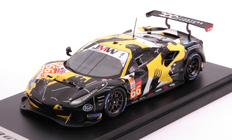 MODELLINO IN SCALA COMPATIBILE CON FERRARI 488 GTE EVO N.66 LMGTE 24H LM 2021 NEUBAUER/SALES/FANNIN 1:43 LOOKSMART LSLM128