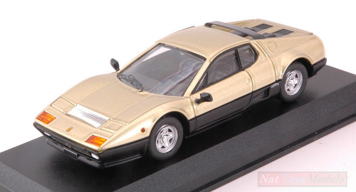 SCALE MODEL COMPATIBLE WITH FERRARI 512 BB 1977 SOTHEBY AUCTION 2018 GOLD & BLACK 1:43 BEST MODEL BT9731