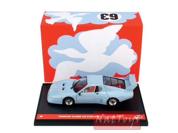 modellino IN SCALA COMPATIBILE CON FERRARI 512 BB SCUDERIA POZZI LM 1979 (DECALS x N.62 E 63) 1:43 BRUMM BMK002