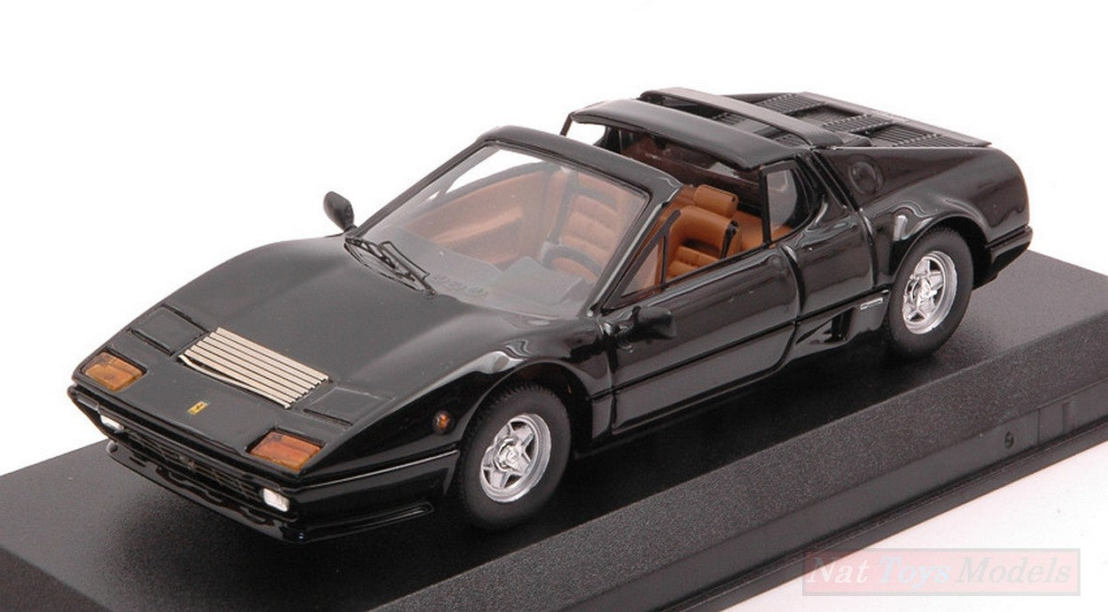 SCALE MODEL COMPATIBLE WITH FERRARI 512 BB TARGA 1981 CONVERTED BY AUTOKRAFT BLACK 1:43 BEST MODEL BT9779