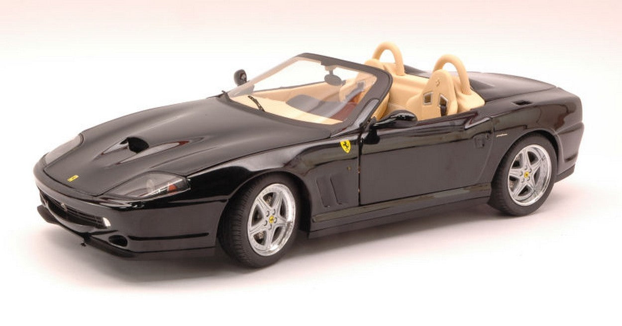 SCALE MODEL COMPATIBLE WITH FERRARI 550 BARCHETTA PININFARINA 2000 BLACK 1:18 HOT WHEELS HWN2055