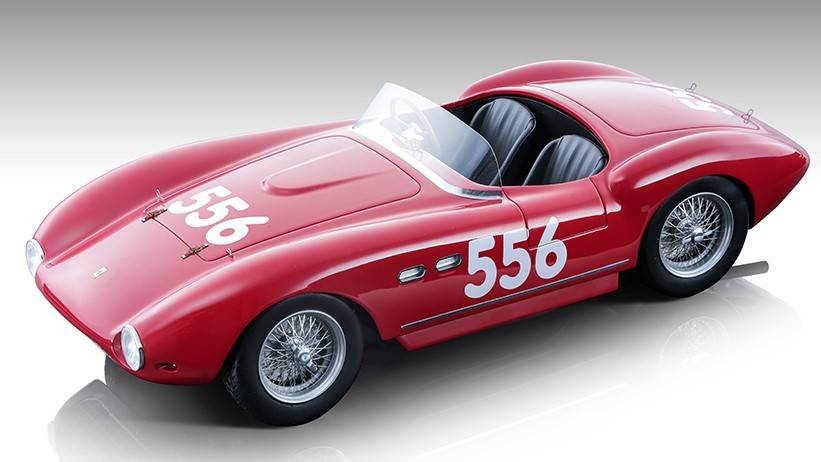 SCALE MODEL COMPATIBLE WITH FERRARI 735S N.556 166MM SPYDER MILLE MIGLIA 1954 DE GRAFFEN./PARRAV1:18 TECNOMODEL TMD18246C