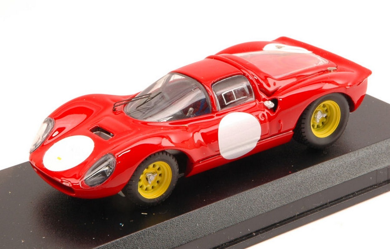SCALE MODEL COMPATIBLE WITH FERRARI DINO 206 1966 STREET RED 1:43 ART MODEL AM0105