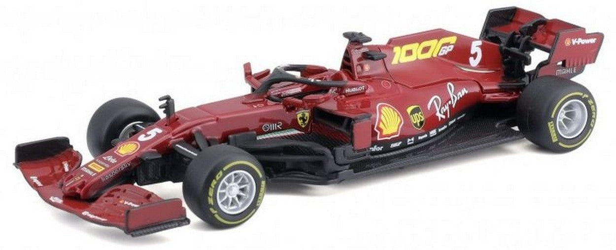 SCALE MODEL COMPATIBLE WITH FERRARI F1 SF1000 N.5 1000th TUSCANY GP 2020 SEBASTIAN VETTEL 1:43 BURAGO BU36823VM