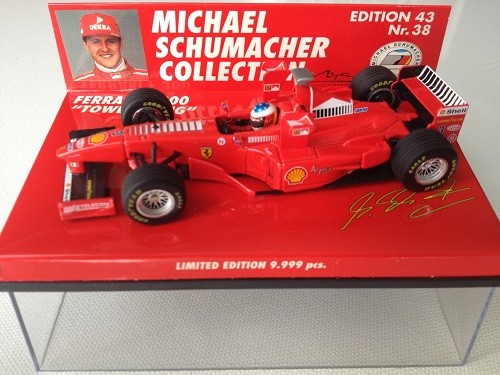 modellino IN SCALA COMPATIBILE CON Ferrari F300 Tower Wing 1998 Schumacher 1:43 Minichamps 510984333