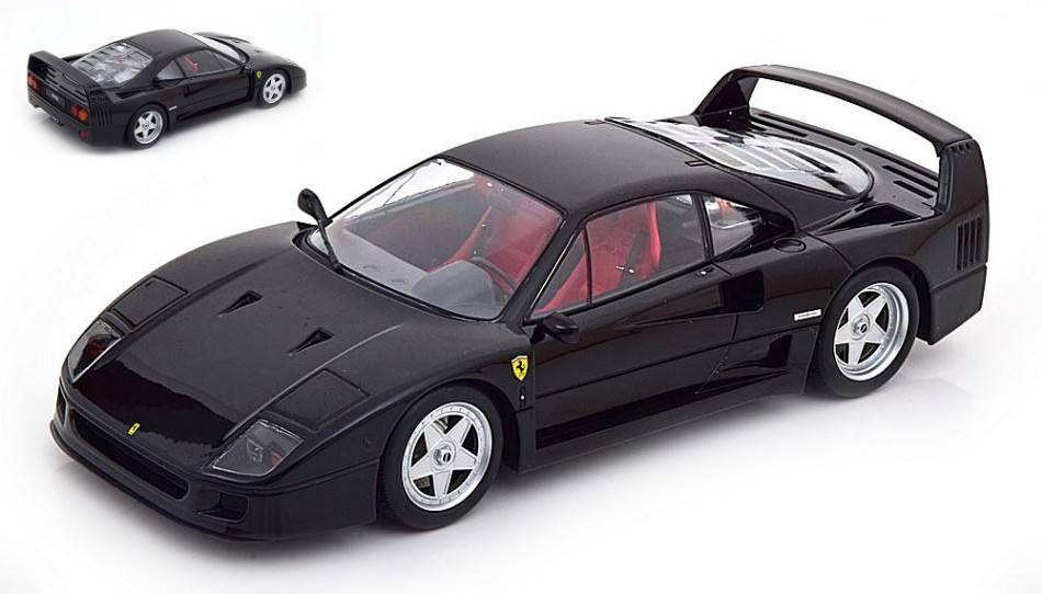 MODELLINO IN SCALA COMPATIBILE CON FERRARI F40 1987 BLACK 1:18 KK SCALE KKDC180693