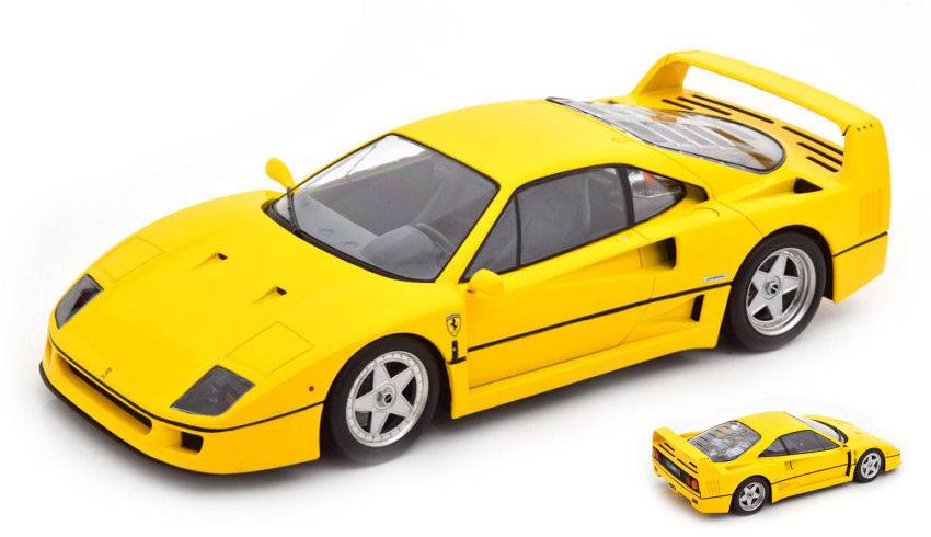 SCALE MODEL COMPATIBLE WITH FERRARI F40 1987 YELLOW 1:18 KK SCALE KKDC180692
