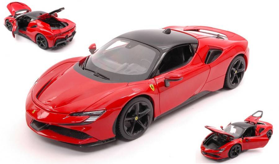 SCALE MODEL COMPATIBLE WITH FERRARI SF90 STRADALE RED 1:18 BURAGO BU16015