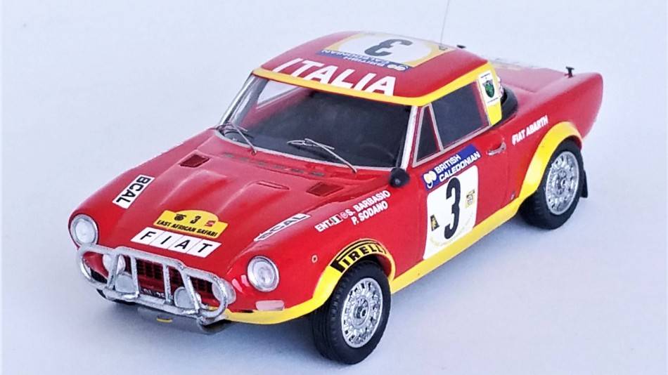 MODÈLE RÉDUIT COMPATIBLE AVEC FIAT 124 ABARTH N.3 SAFARI D'AFRIQUE DE L'EST 1974 BARBASIO/SODANO 1:43 TROFEU TFDSN105