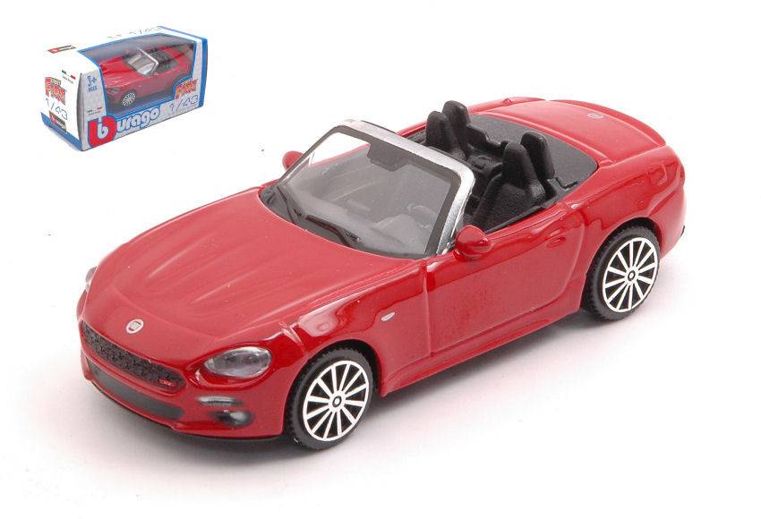 SCALE MODEL COMPATIBLE WITH FIAT 124 SPIDER RED 1:43 BURAGO BU30424R