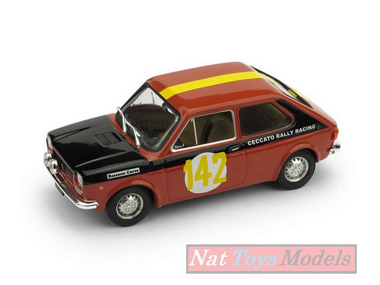 SCALE MODEL COMPATIBLE WITH FIAT 127 N.142 RALLY DUE VALLI 1972 PINO CECCATO 1:43 BRUMM BM0553