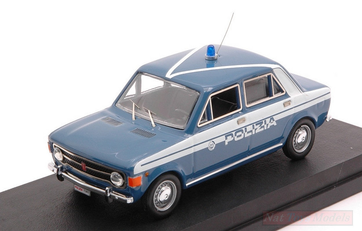 MODELLINO IN SCALA COMPATIBILE CON FIAT 128 4 PORTE POLIZIA STRADALE 1970 1:43 RIO RI4167-2