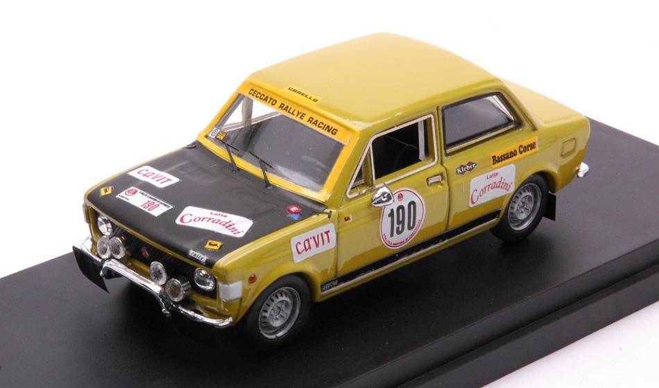 MODÈLE RÉDUIT COMPATIBLE AVEC FIAT 128 RALLYE N.190 RALLYE SAN MARTINO DI CASTROZZA 1972 A.BETTEGA 1:43 RIO RI4695