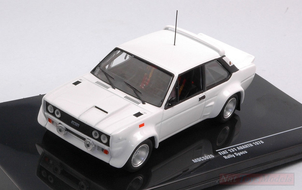 SCALE MODEL COMPATIBLE WITH FIAT 131 ABARTH WHITE 1978 PLAIN BODY VERSION 1:43 IXO MODEL MDCS028