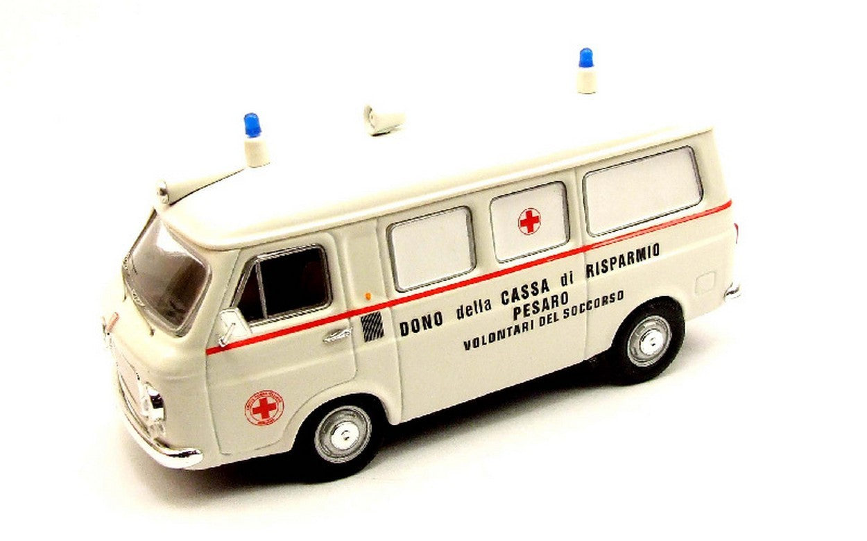 MODELLINO IN SCALA COMPATIBILE CON FIAT 238 AMBULANZA PESARO 1969 1:43 RIO RI4324