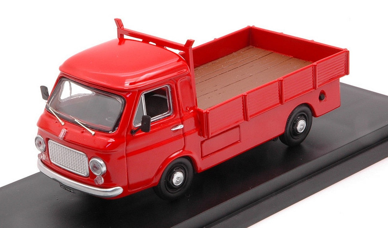 SCALE MODEL COMPATIBLE WITH FIAT 241 LIGHT TRUCK EXTENDED VERSION 1968 RED 1:43 RIO RI4636