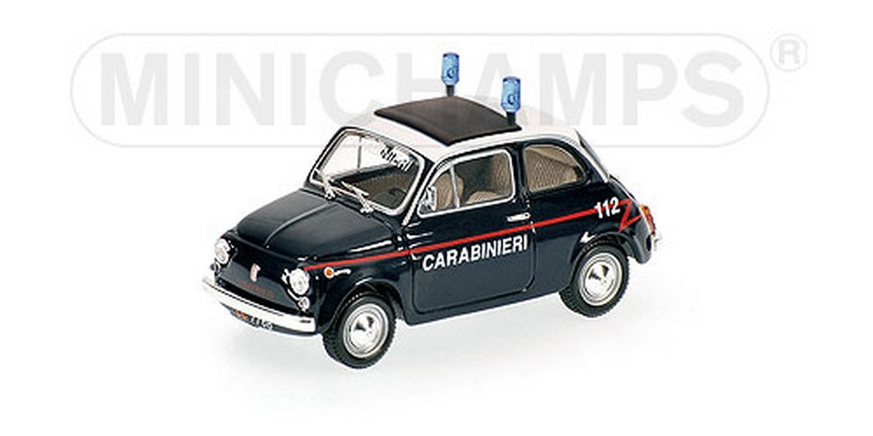 MODELE REDUIT COMPATIBLE AVEC FIAT 500 1965 CARABINIERI 1:43 MINICHAMPS PM400121690