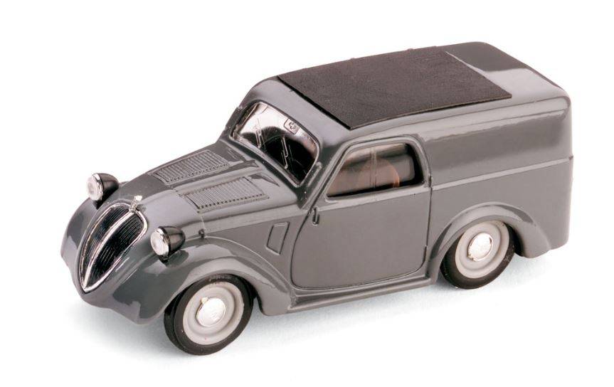 SCALE MODEL COMPATIBLE WITH FIAT 500 B 1946 GRAY VAN 1:43 BRUMM BM0050