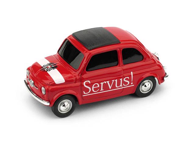 MODÈLE RÉDUIT COMPATIBLE AVEC FIAT 500 BRUMS AUTRICHE "SERVUS! GRAIS DI!" 1:43 BRUMM BMBR062