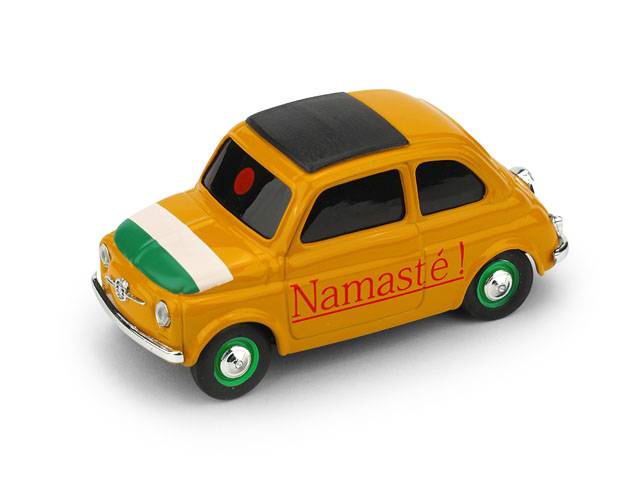MODELE REDUIT COMPATIBLE AVEC FIAT 500 BRUMS INDE "NAMASTE" 1:43 BRUMM BMBR064
