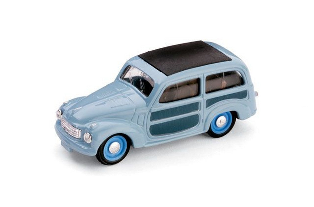 MODELLINO IN SCALA COMPATIBILE CON FIAT 500 C BELVEDERE CHIUSA 1951 BLU 1:43 BRUMM BM0029-02