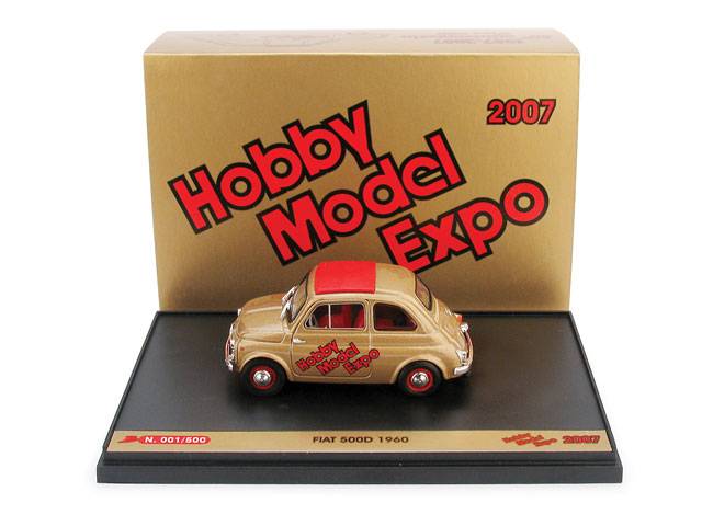 MODELLINO IN SCALA COMPATIBILE CON FIAT 500 D HOBBY MODEL EXPO 2007 1:43 BRUMM BMS0717