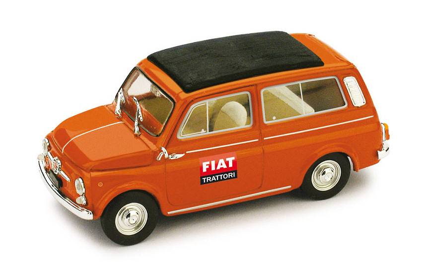 SCALE MODEL COMPATIBLE WITH FIAT 500 GIARDINIERA 1960 FIAT TRACTORS 1:43 BRUMM BM0426