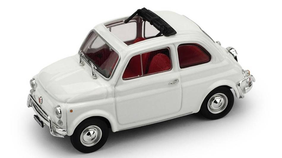 SCALE MODEL COMPATIBLE WITH FIAT 500 L 1968-72 OPEN WHITE AURORA 1:43 BRUMM BM0464-03