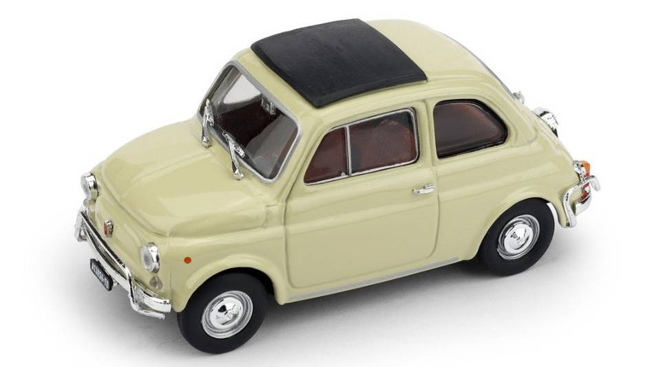 SCALE MODEL COMPATIBLE WITH FIAT 500 L 1968-72 CLOSED ANTIQUE IVORY 1:43 BRUMM BM0465-13