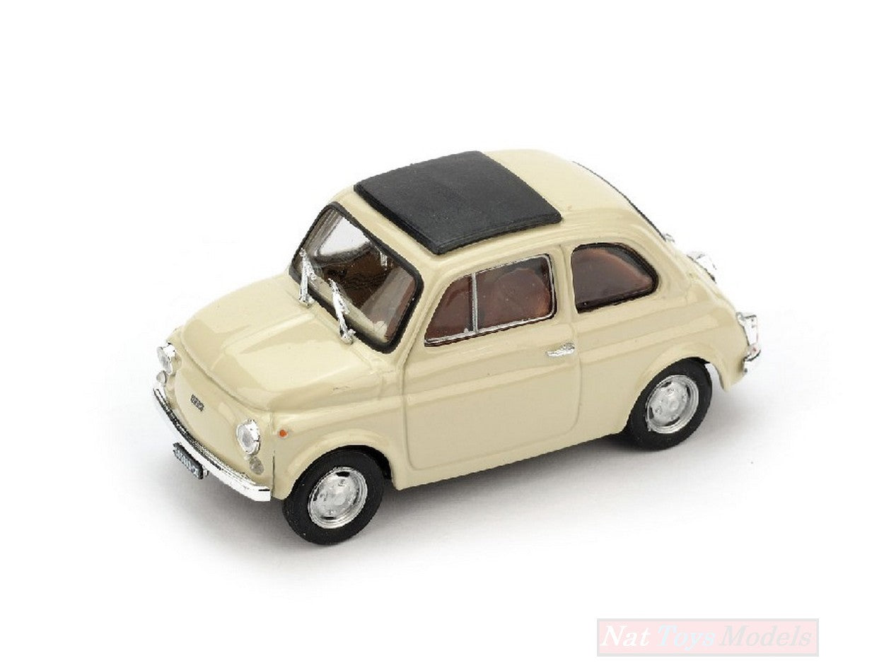MODELLINO IN SCALA COMPATIBILE CON FIAT 500 R 1972-75 CHIUSA AVORIO ANTICO 1:43 BRUMM BM0475-03
