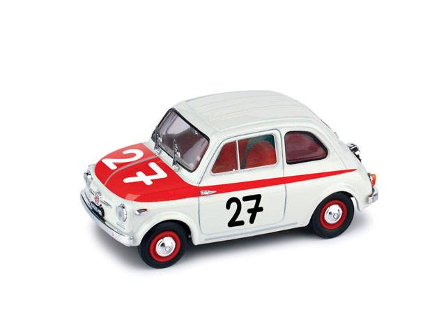 MODELLINO IN SCALA COMPATIBILE CON FIAT 500 SPORT N.27 12H HOCKENHEIM 1958 1:43 BRUMM BM0362