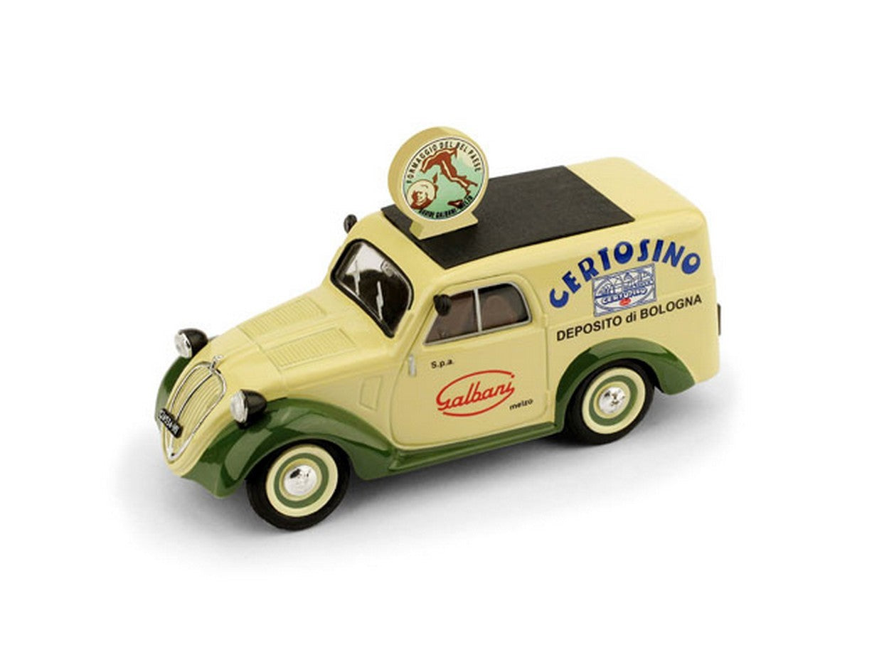SCALE MODEL COMPATIBLE WITH FIAT 500B VAN 1950 GALBANI 1:43 BRUMM BM0554