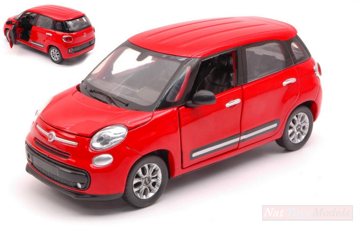 MODELLINO IN SCALA COMPATIBILE CON FIAT 500L 2013 RED 1:24 NEW RAY NY71273R